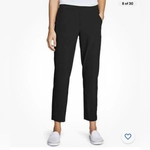 New Eddie Bauer Women's Traveler Ankle Pants Lightweight Black XL NWT
